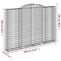 Miniatyrbild 5 av 5: vidaXL Gabion bågformad 300x30x200/220 cm galvaniserat järn
