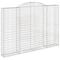 Miniatyrbild 2 av 5: vidaXL Gabion bågformad 300x30x200/220 cm galvaniserat järn
