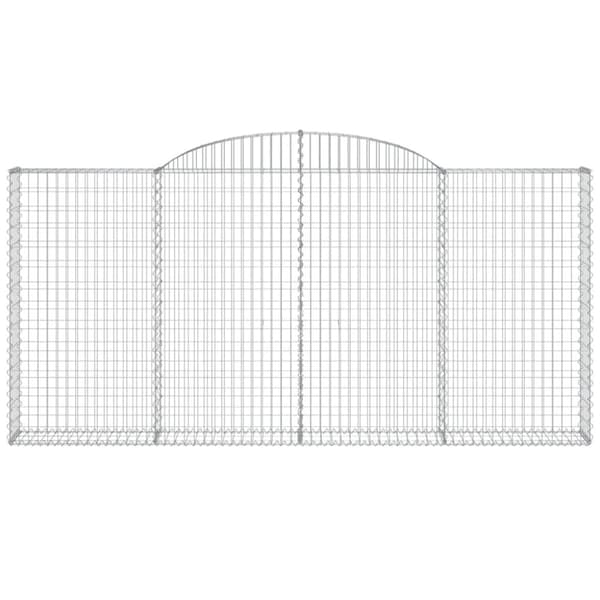 vidaXL Gabionkurv buet 300x30x140/160 cm galvanisert jern