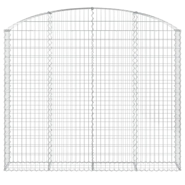 vidaXL buet gabionkurv 200x30x160/180 cm galvaniseret jern