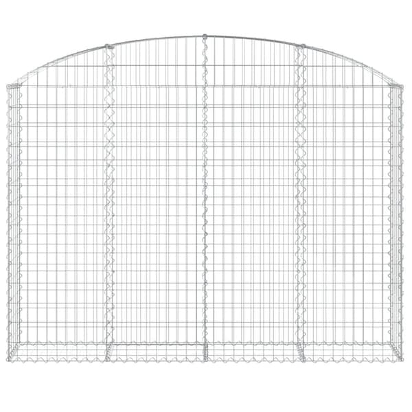 vidaXL Gabionkurv buet 200x30x140/160 cm galvanisert jern