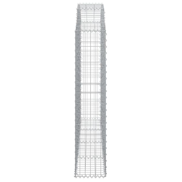 vidaXL Gabionkurv buet 200x30x140/160 cm galvanisert jern