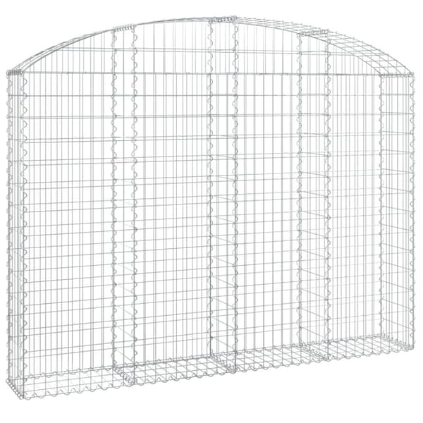 vidaXL Gabionkurv buet 200x30x140/160 cm galvanisert jern