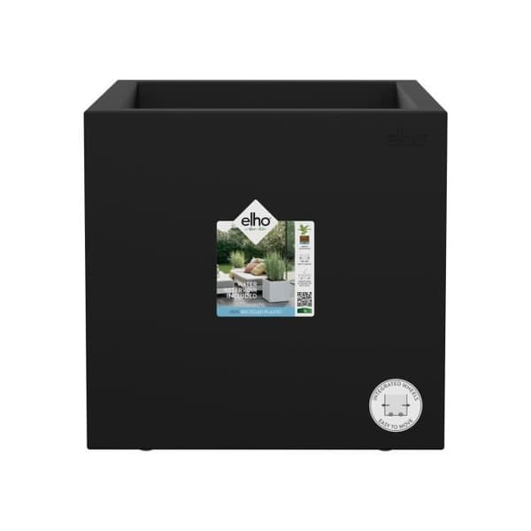 Elho Vivo Next Square 40 Blomlåda - Svart - Ø 39 x H 38 cm - interiör; exteriör - 100 % återvunnen