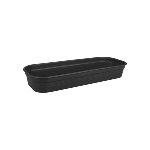 Elho 2055218 Green Basics Planteringsskal, svart, storlek L, 38 x 38 x 16 cm