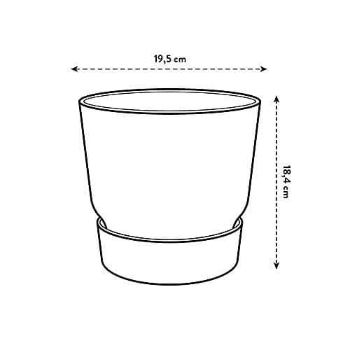 Elho Greenville rund blomkruka, Vit, 20 cm - ELHO märke - Plastmaterial