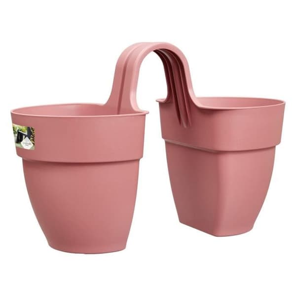 Blomkruka - ELHO - Vibia Campana Flower Twin 21 - Regenererad plast - Dammrosa