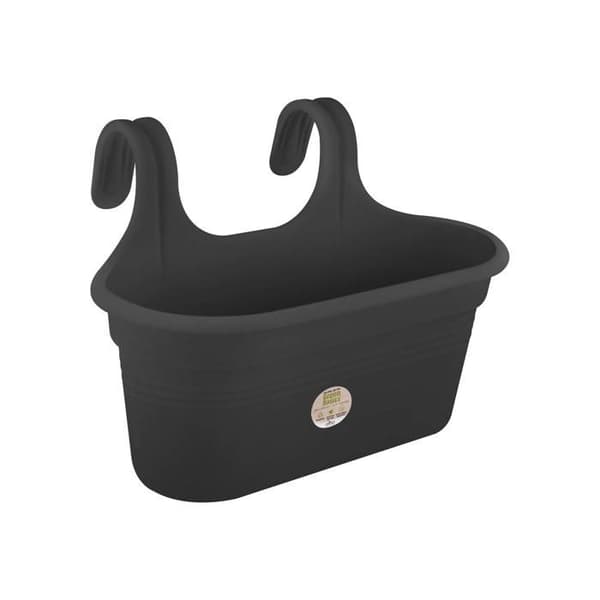 Jardinière Green Basics Easy Hanger Stor - Ingen Namn - Nero - Återvunnen Plast - Inbyggd Avloppsrör