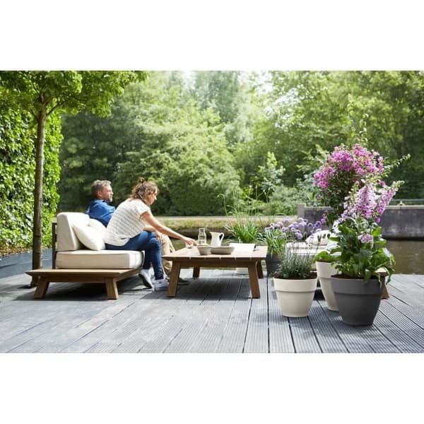 VIBIA Rund Blomkruka - Reservoarplast - Ø40 - Vit
