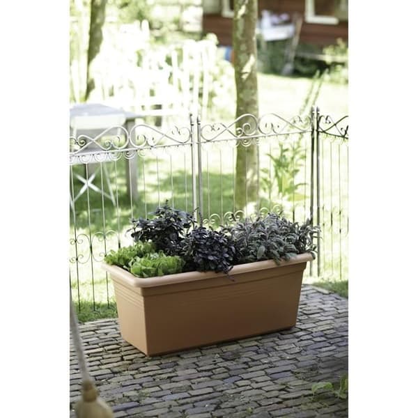 Planteringskärl - elho - Green Basics Garden Xxl 60 - Mjuk terrakotta - Röd - L 29,5 x B 59,2 x H 27,7 cm