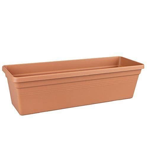 Elho 2055478 Grön Basics Fönsterlåda, Brun/Röd, 60 x 15 x 16 cm