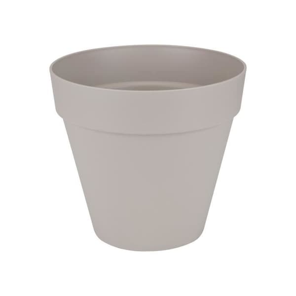 ELHO Rund blomkruka med hjul Loft Urban - Ø 40 cm - Varmgrå