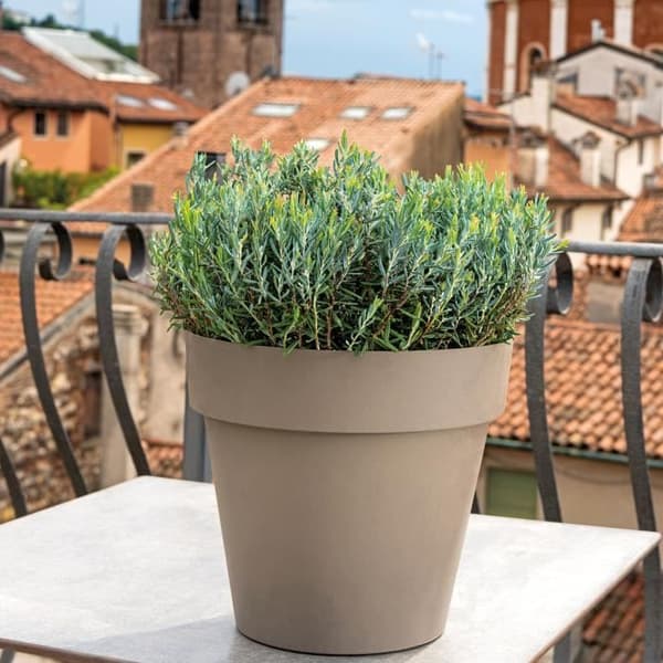 DEROMA Rund blomkruka Like taupe - Färg taupe - 22cm