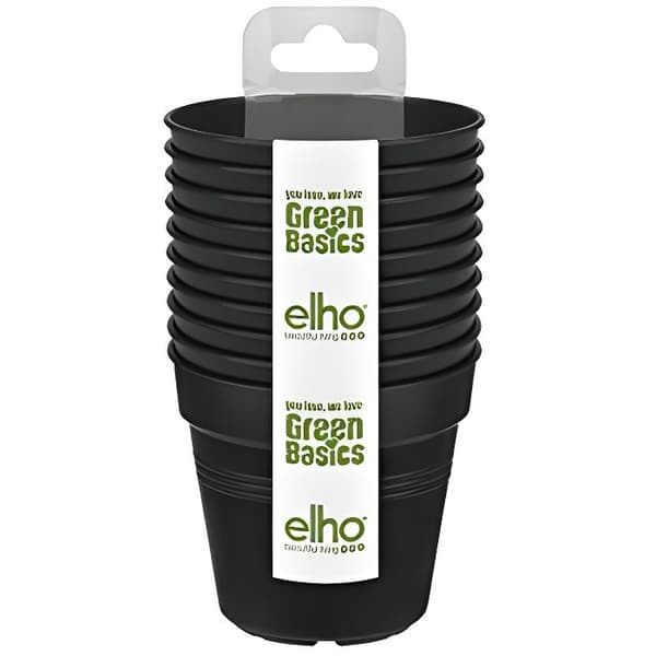 Elho 2055282 Grön Basics Plantkruka Svart 8 x 8 x 20 cm Startpaket 10 Styck