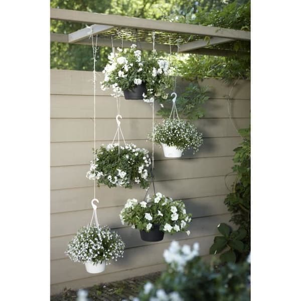 ELHO Hängande blomkruka Green Basics 28 - Utomhus &amp; Balkong - Ø 27,8 x H 15,9 cm - Living svart