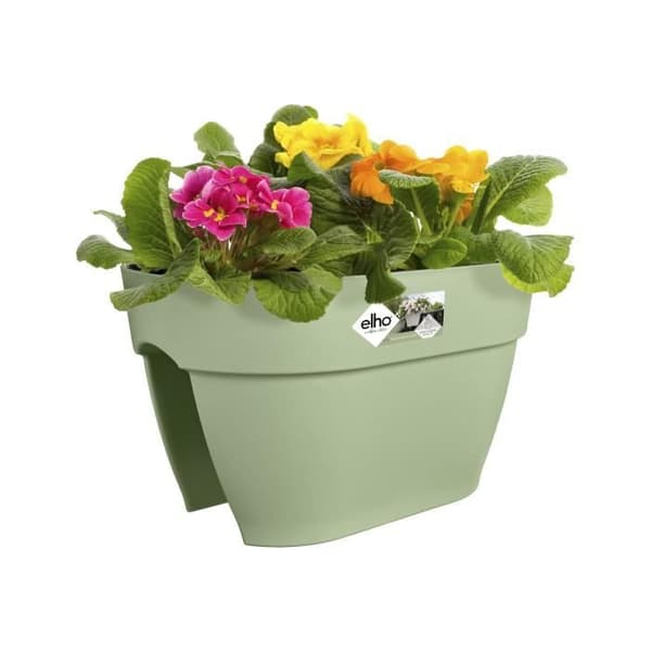 ELHO - Blomkruka - Vibia Campana Flower Bridge 40 - Pistaschgrön - Utomhusbalkong - L 26 x B 39 x H 22 cm