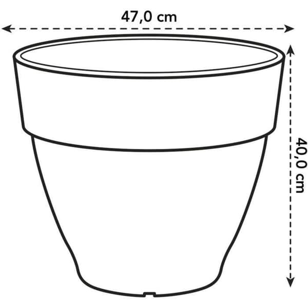 VIBIA Rund Blomkruka - Reservoarplast - Ø47 - Vit