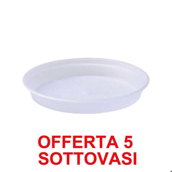 Underkruka för transparenta orkidéer - Elho - Green Basics - 14cm - Vit