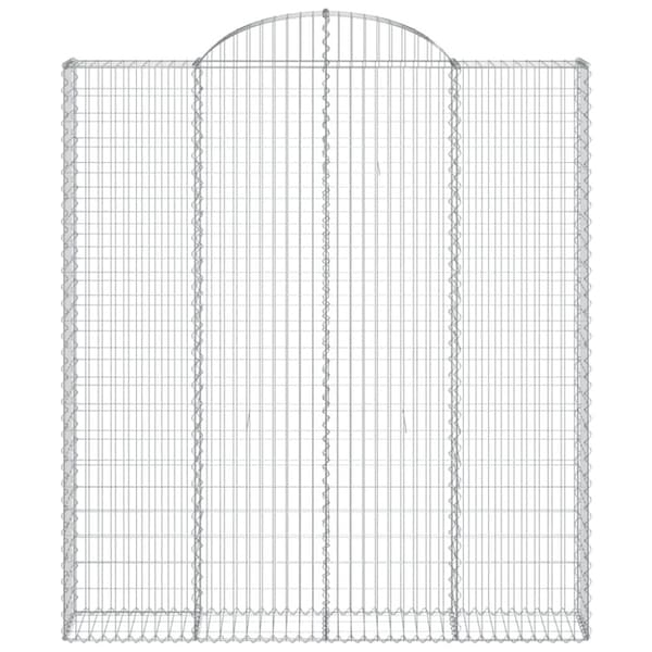 vidaXL buet gabionkurv 200x30x220/240 cm galvaniseret jern