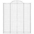 Miniatyrbillede 3 af 5: vidaXL buet gabionkurv 200x30x220/240 cm galvaniseret jern