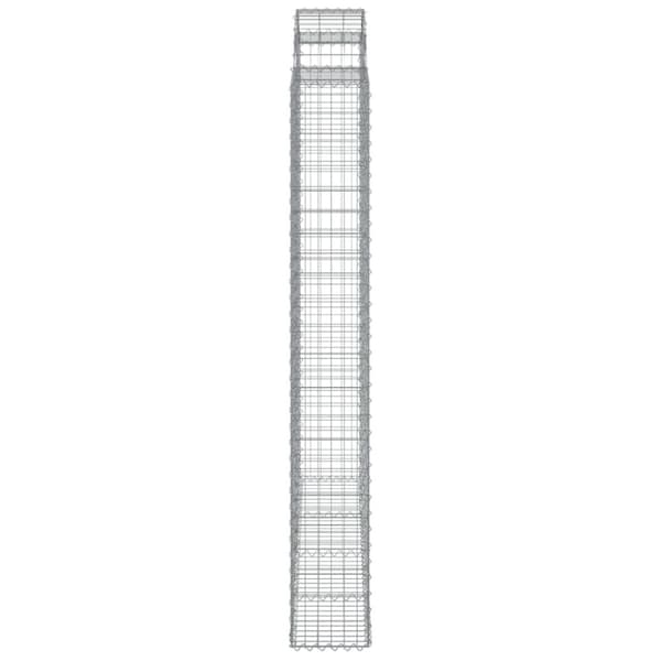 vidaXL buet gabionkurv 200x30x220/240 cm galvaniseret jern