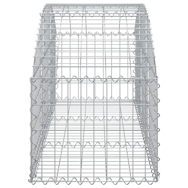 vidaXL buet gabionkurv 150x50x40/60 cm galvaniseret jern