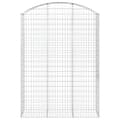 Miniatyrbillede 3 af 5: vidaXL buet gabionkurv 150x50x200/220 cm galvaniseret jern