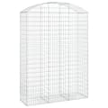 Miniatyrbillede 2 af 5: vidaXL buet gabionkurv 150x50x200/220 cm galvaniseret jern