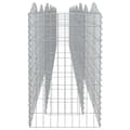 Miniatyrbillede 3 af 6: vidaXL buet gabion-højbed 600x50x100 cm galvaniseret jern