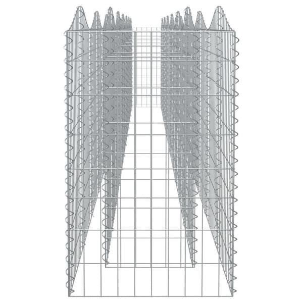 vidaXL buet gabion-højbed 600x50x100 cm galvaniseret jern