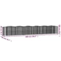 Miniatyrbillede 4 af 6: vidaXL buet gabion-højbed 600x50x100 cm galvaniseret jern