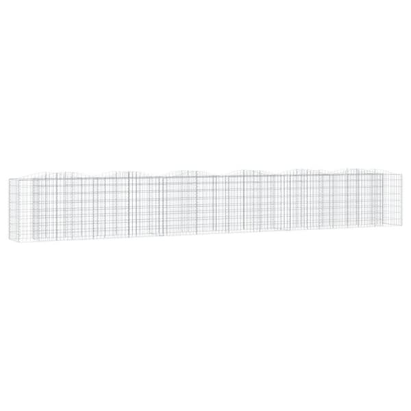 vidaXL buet gabion-højbed 600x50x100 cm galvaniseret jern