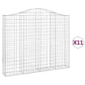 Pikkukuva 2 / 6: vidaXL Kaarevat kivikorit 11 kpl 200x30x160/180 cm galvanoitu rauta