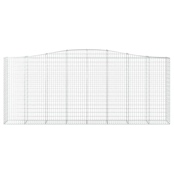 vidaXL Gabionkurver buede 3 stk 400x50x160/180 cm galvanisert jern