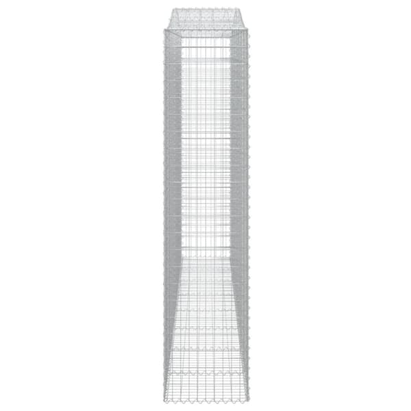 vidaXL buede gabionkurve 5 stk. 400x50x220/240 cm galvaniseret jern