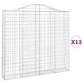 Pikkukuva 2 / 6: vidaXL Kaarevat kivikorit 13 kpl 200x30x180/200 cm galvanoitu rauta