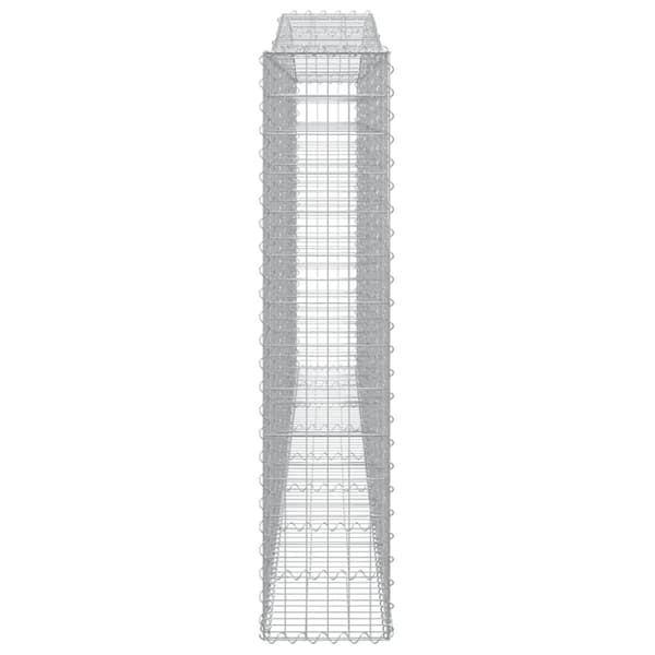 vidaXL buede gabionkurve 20 stk. 400x30x140/160 cm galvaniseret jern