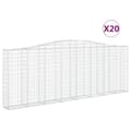 Miniatyrbillede 2 af 6: vidaXL buede gabionkurve 20 stk. 400x30x140/160 cm galvaniseret jern