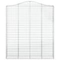 Miniatyrbillede 4 af 6: vidaXL buede gabionkurve 7 stk. 200x30x220/240 cm galvaniseret jern