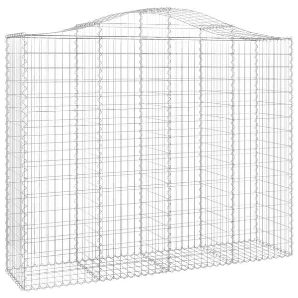 vidaXL buede gabionkurve 30 stk. 200x50x160/180 cm galvaniseret jern