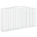 Miniatyrbillede 3 af 6: vidaXL buede gabionkurve 6 stk. 400x50x200/220 cm galvaniseret jern