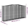 Miniatyrbillede 6 af 6: vidaXL buede gabionkurve 6 stk. 400x50x200/220 cm galvaniseret jern