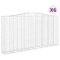 Miniatyrbillede 2 af 6: vidaXL buede gabionkurve 6 stk. 400x50x200/220 cm galvaniseret jern