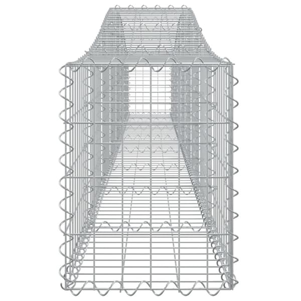 vidaXL buede gabionkurve 20 stk. 400x30x40/60 cm galvaniseret jern