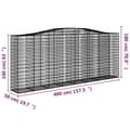 Miniatyrbillede 6 af 6: vidaXL buede gabionkurve 25 stk. 400x50x160/180 cm galvaniseret jern