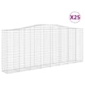 Miniatyrbillede 2 af 6: vidaXL buede gabionkurve 25 stk. 400x50x160/180 cm galvaniseret jern