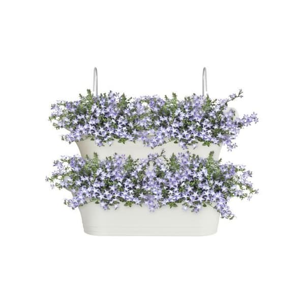Corsica Green Forest Balkongkruka Stort Set 2 - Vit - ELHO - Rektangulär - 2 L - Plast