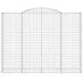 Miniatyrbillede 3 af 5: vidaXL buet gabionkurv 300x50x220/240 cm galvaniseret jern