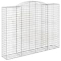 Miniatyrbillede 2 af 5: vidaXL buet gabionkurv 300x50x220/240 cm galvaniseret jern