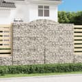 Miniatyrbillede 1 af 5: vidaXL buet gabionkurv 300x50x220/240 cm galvaniseret jern